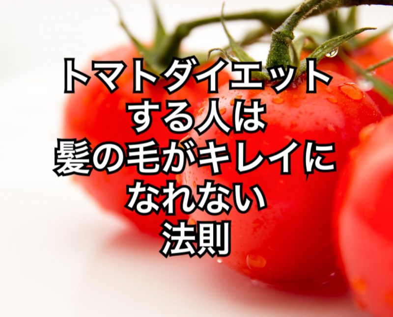 トマトダイエットをする人は髪の毛がキレイになれない法則 ノンジアミンカラーなど髪 と頭皮の悩み解決を得意とする大阪寝屋川香里園の美容師あっくんのヘアケアブログ