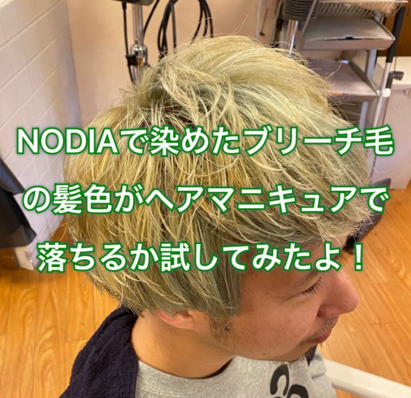 Nodiaで染めたブリーチ毛の髪色がヘアマニキュアで落ちるか試してみたよ ノンジアミンカラーなど髪と頭皮の悩み解決を得意とする大阪寝屋川香里園の美容師あっくんのヘアケアブログ