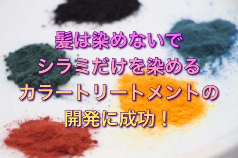 髪は染めないでシラミだけを染めるカラートリートメントの開発に成功 ノンジアミンカラー など髪と頭皮の悩み解決を得意とする大阪寝屋川香里園の美容師あっくんのヘアケアブログ